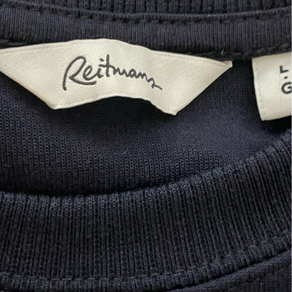 Sz L Reitman’s women’s Long-Sleeve Crew-Neck Sweatshirt with Fooler Insert navy - Picture 12 of 13